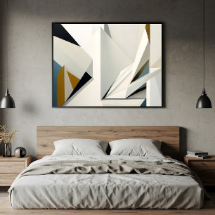 Affiche Formes géométriques blanches minimalistes