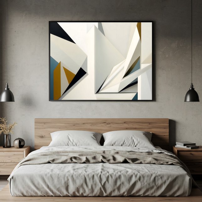 Affiche Formes géométriques blanches minimalistes (Créateur téléchargé)