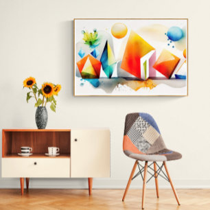 Affiche Formes géométriques colorées Abstraites
