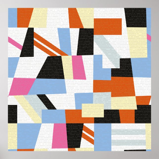 Affiche Formes géométriques créatives, conception motif de (Devant)