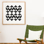 Affiche Formes géométriques modernes Art en noir et blanc<br><div class="desc">Poster de design d'art géométrique moderne du milieu du siècle en noir et blanc</div>