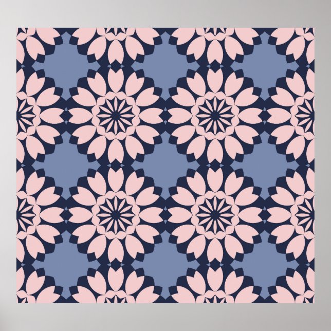 Affiche Formes géométriques : Motif décoratif sans couture (Devant)