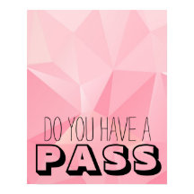 Formes géométriques roses AVEZ-VOUS UN PASS