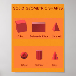 Affiche Formes Géométriques Solides Mathématiques STEM