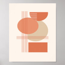 Formes minimalistes sur fond crème doux