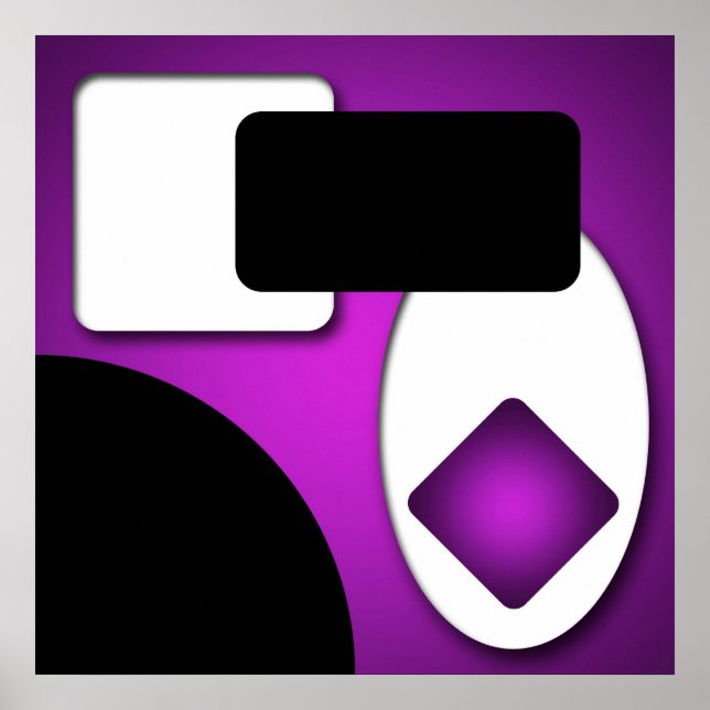 Affiche Formes modernes Abstraites et riches en violet AP0 (Devant)