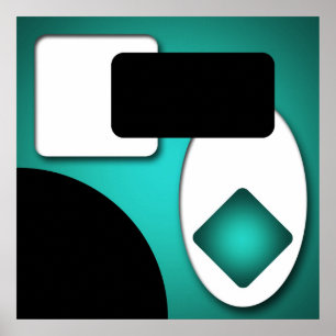 Affiche Formes modernes riches abstraites AP0006 de Teal