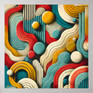 Affiche Formes organiques abstraites modernes dans l'art m