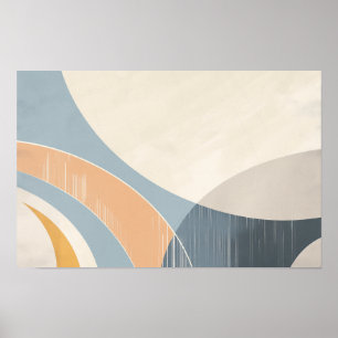 Affiche Formes semi-circulaires dans des tons neutres