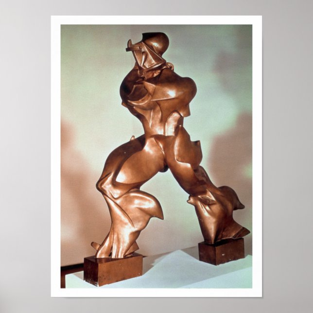 Affiche Formes uniques de continuité dans l'espace, 1913 ( (Devant)