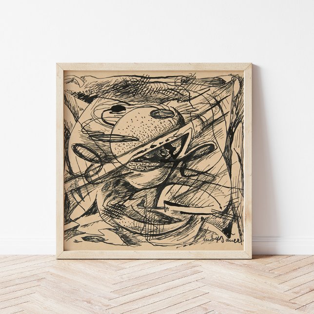 Affiche Formulaires Abstraits | Rudolf Bauer (Créateur téléchargé)