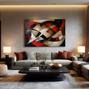 Affiche Formulaires d'abstraction contemporaine dans le di