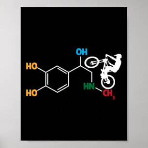 Affiche Formule d'adrénaline de vélo de montagne en descen