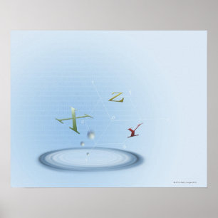 Affiche Formule, graphique, symboles 9 de maths