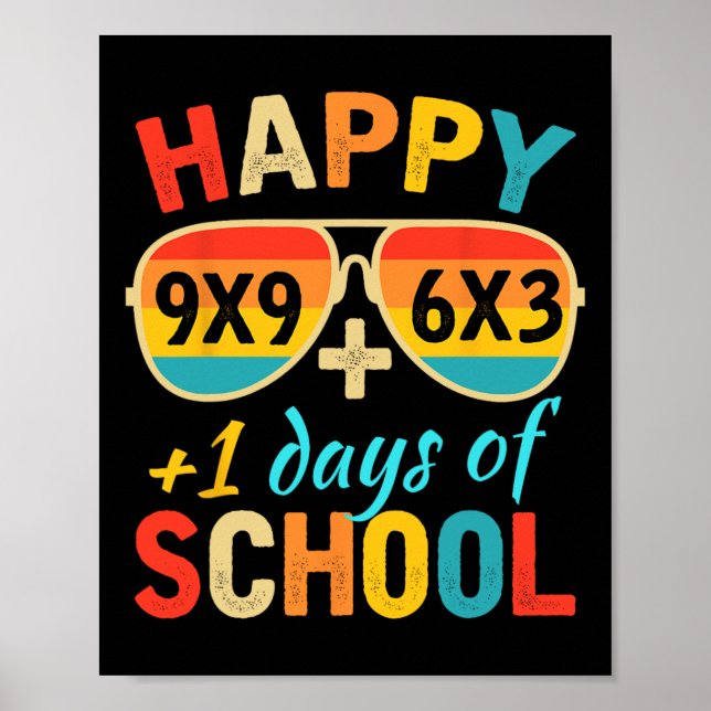 Affiche Formule Mathématique 100 Jours D'école Drôle Prof  (Devant)