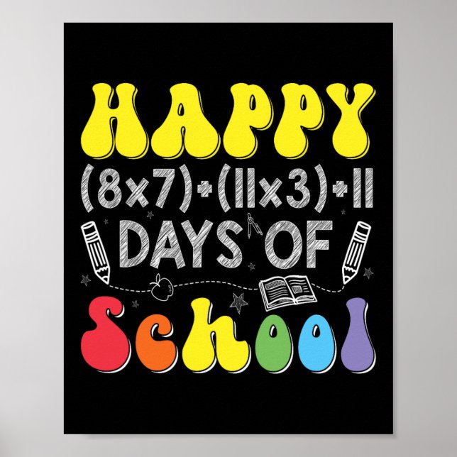 Affiche Formule Mathématique 100 Jours D'école Prof De Mat (Devant)