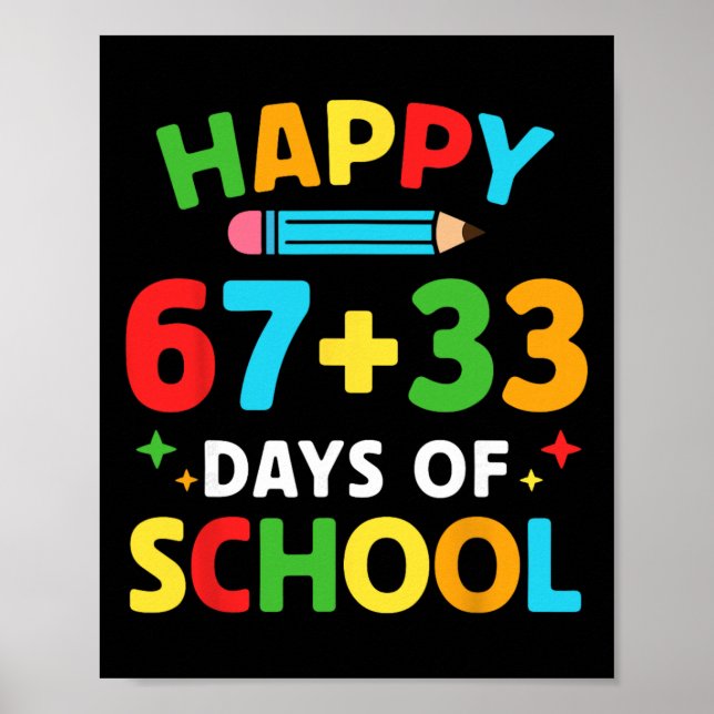 Affiche Formule Mathématique 100 Jours D'école Prof De Mat (Devant)