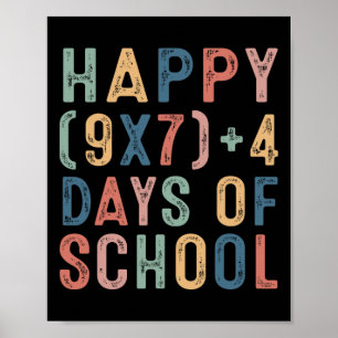 Affiche Formule Mathématique 67 Jours D'école Drôle Prof D