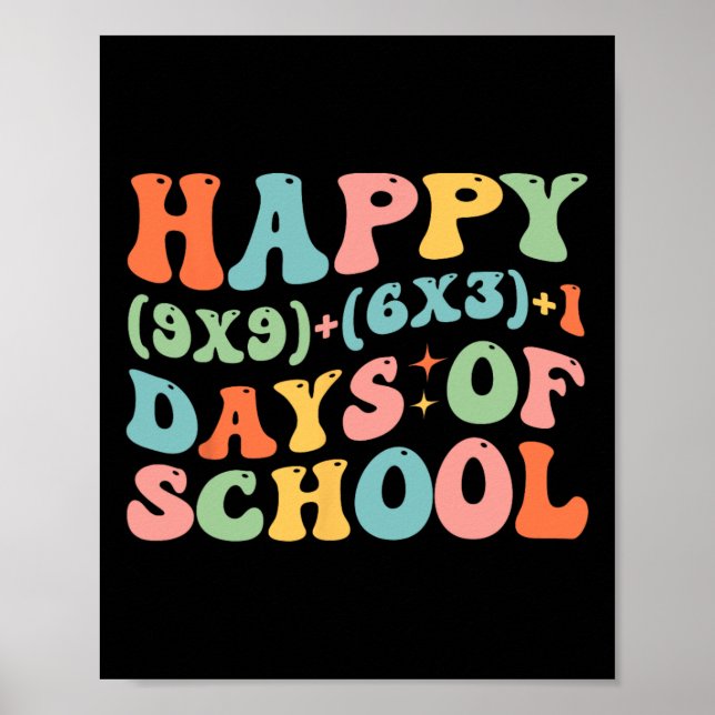 Affiche Formule Mathématique Joyeux 100 Jours D'école Drôl (Devant)