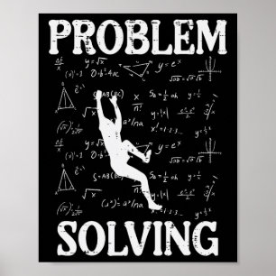 Affiche Formules Mathématiques Drôles de Résolution de Pro
