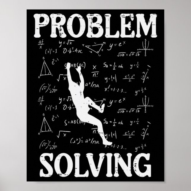 Affiche Formules Mathématiques Drôles de Résolution de Pro (Devant)