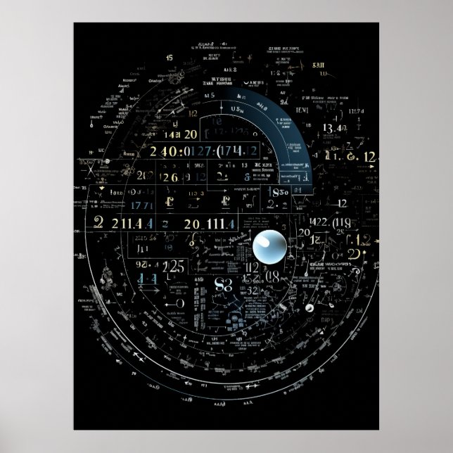 Affiche Formules mathématiques pour résoudre des problèmes (Devant)