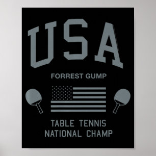 Affiche Forrest Gump USA Table Tennis National Champ