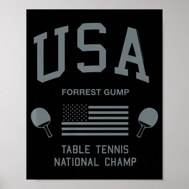 Affiche Forrest Gump USA Table Tennis National Champ (Devant)