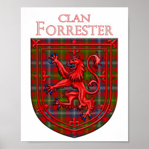Affiche Forrester Tartan Scottish Plaid Lion Rampant