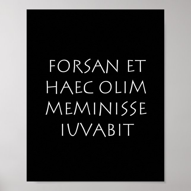 Affiche Forsan et haec olim meminisse iuvabit (Devant)