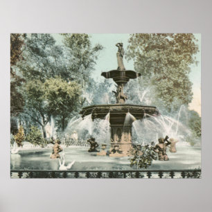 Affiche Forsyth Fountain Savannah GA