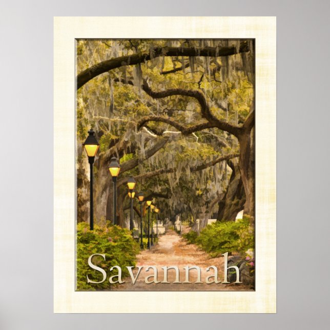 Affiche Forsyth Park - Savannah, GA (Devant)