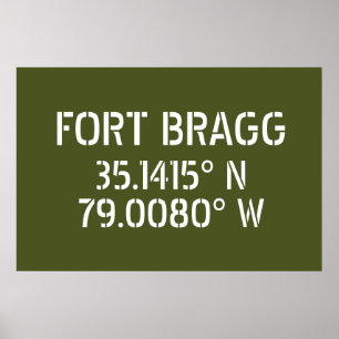 Affiche Fort Bragg Latitude Longitude