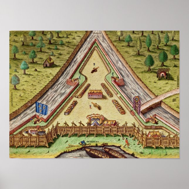 Affiche Fort Caroline, de "Brevis Narratio" (Devant)