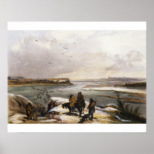 Affiche Fort Clark sur le Missouri, février 1834, plat 1