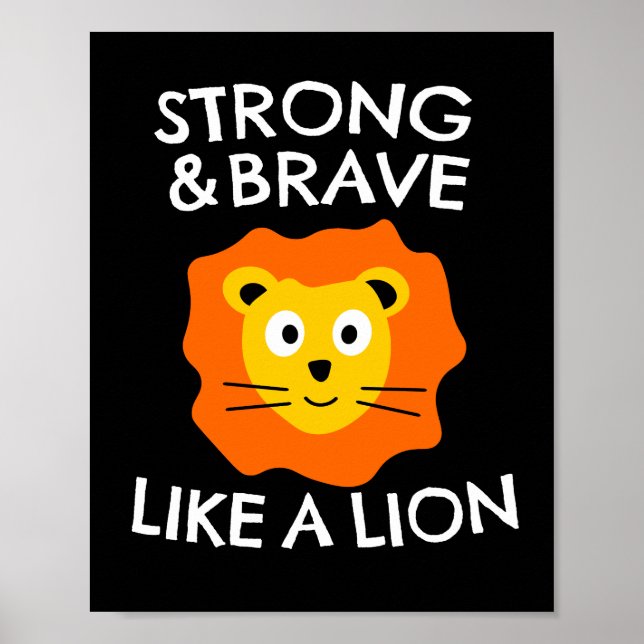 Affiche Fort et courageux comme un lion (Devant)