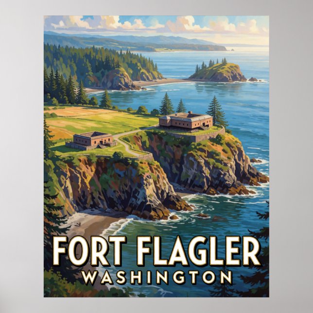 Affiche Fort Flagler State Park — Washington (Devant)