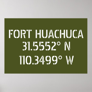 Affiche Fort Huachuca Latitude Longitude
