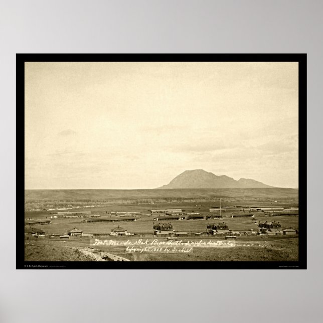 Affiche Fort Meade avec Bear Butte SD 1888 (Devant)