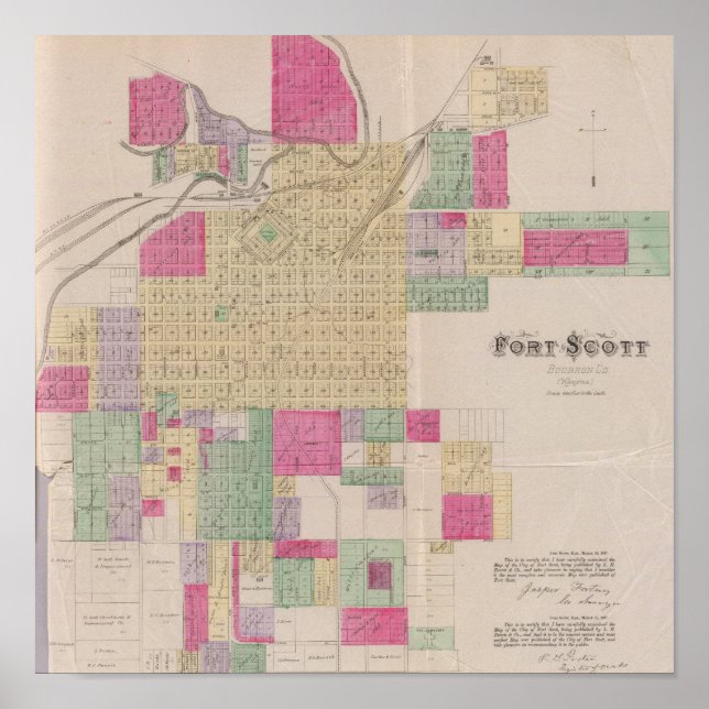 Affiche Fort Scott, Comté de Bourbon, Kansas (Devant)