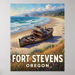 Affiche Fort Stevens State Park — Oregon