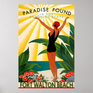 Affiche Fort Walton Beach Okaloosa County Floride Voyage