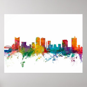 Affiche Fort Worth Texas Skyline