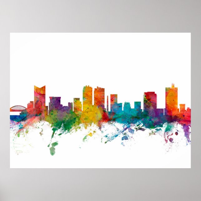 Affiche Fort Worth Texas Skyline (Devant)