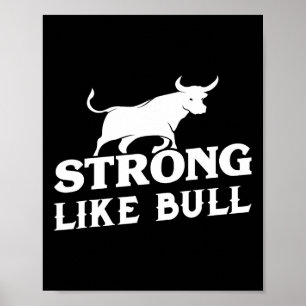 Affiche Forte Comme Une Bodybuilding À Taureau 3