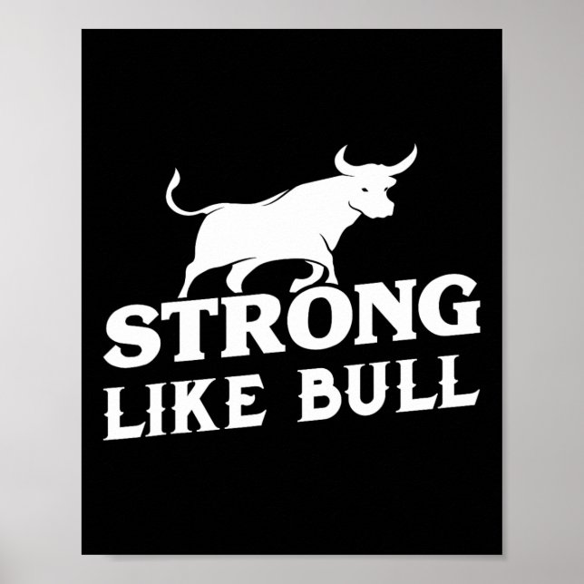 Affiche Forte Comme Une Bodybuilding À Taureau 3 (Devant)