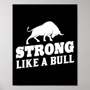 Affiche Forte Comme Une Bodybuilding À Taureau 9