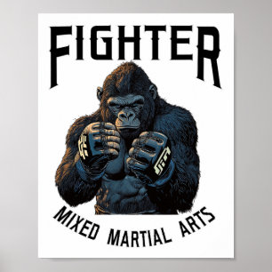 Affiche Forte Gorille Mixed martial art - Boxe Et Lutte En