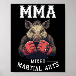 Affiche Forte Mixed martial art sanglier - Thailande Boxin