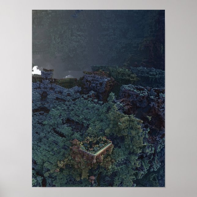 Affiche Forteresse 3D fractale (Devant)